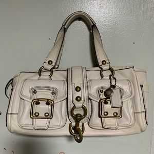 Coach 65th Anniversary Legacy Mandy White L Satchel *Measurements In The Pics*